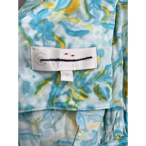 Anthropologie Corey Lynn Calter Silky Ruffle Wide-Leg Jumpsuit Size Small - Picture 8 of 10